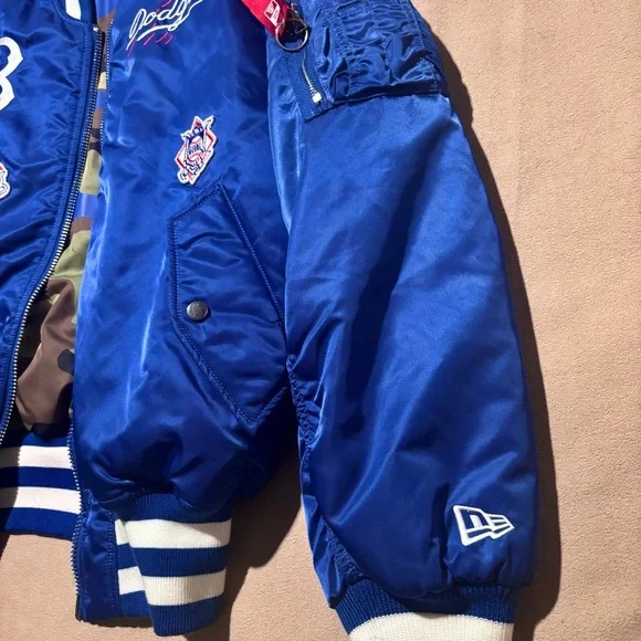 NWT Alpha Industries x New Era Brooklyn Dodgers bomber jacket - Picture 4 of 13